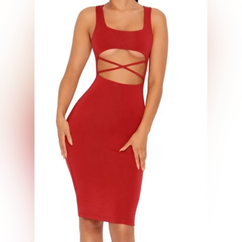 Front cut out bodycon dress